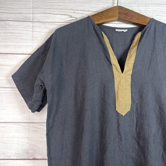 Nobonu Women’s Linen Tunic Boho Dress One Size - Picture 4 of 13